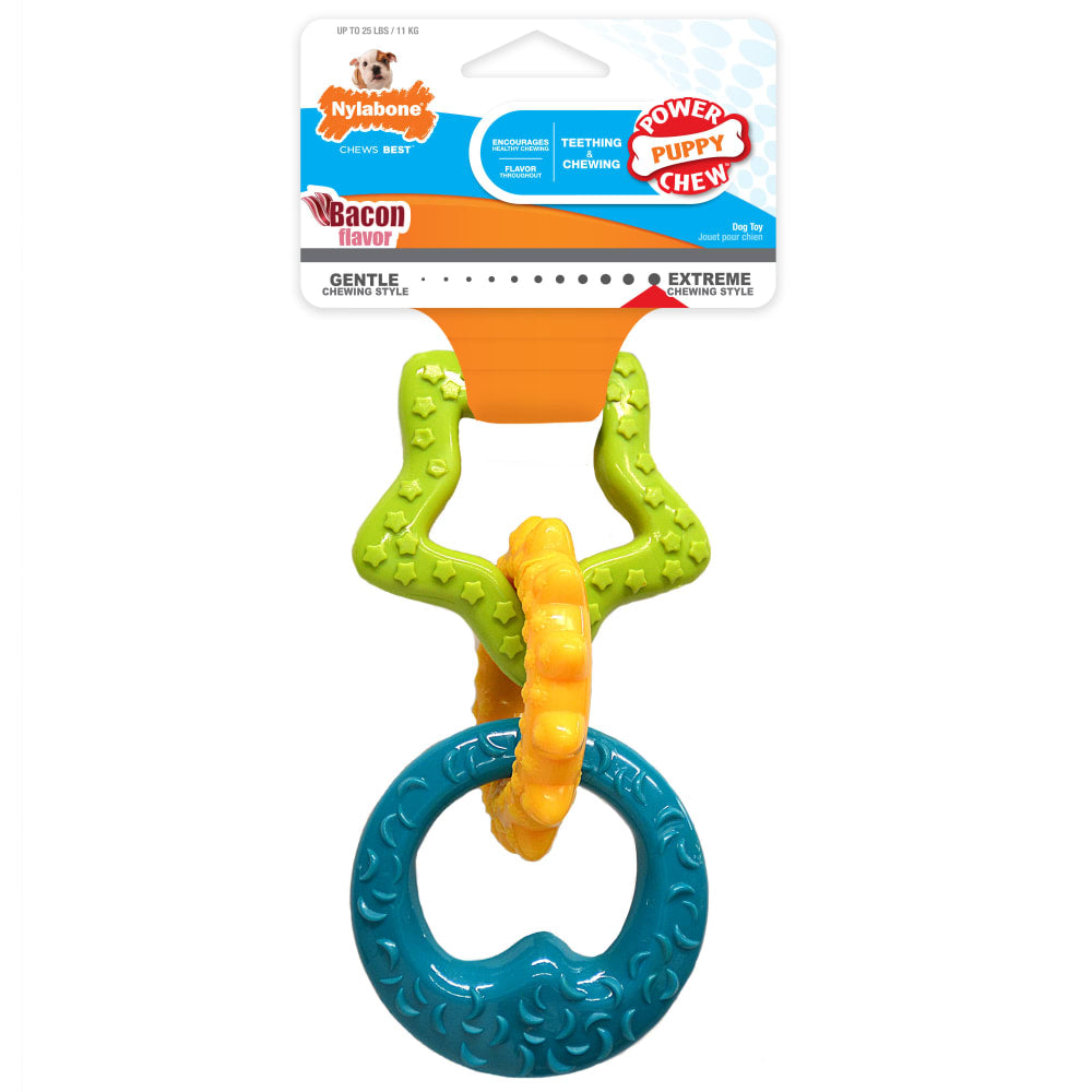NYLABONE Teething Rings Regular Bacon | Puppy