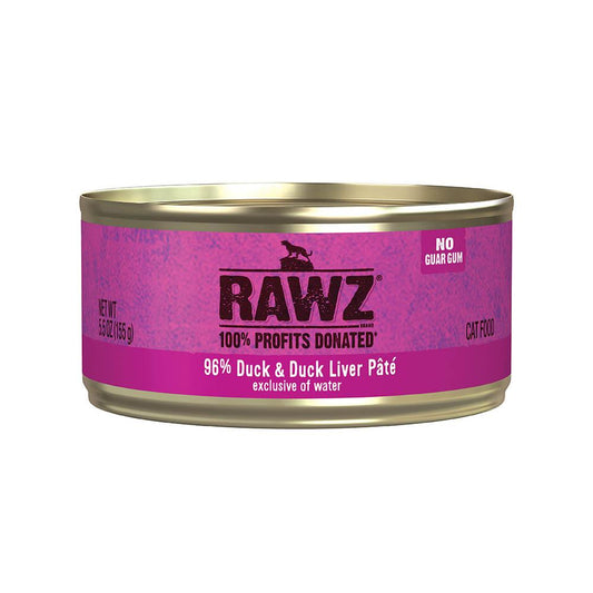 RAWZ 96% Duck & Duck Liver Pate 24/155g