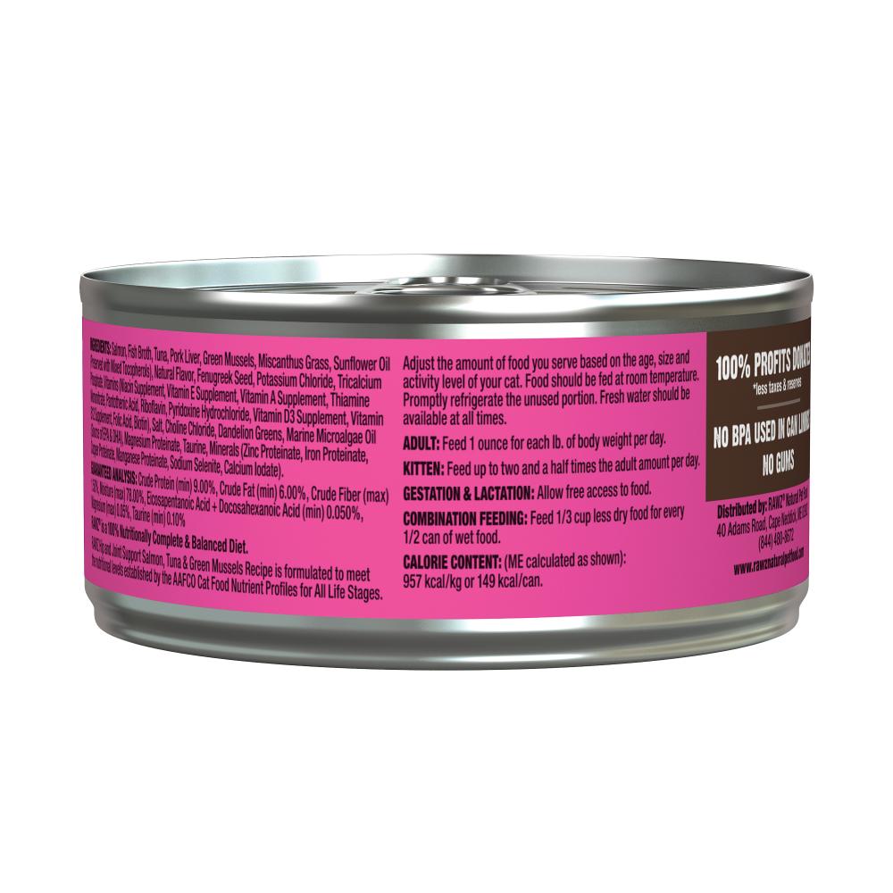 RAWZ Hip & Joint Support Salmon,Tuna,GreenMussels 5.5oz