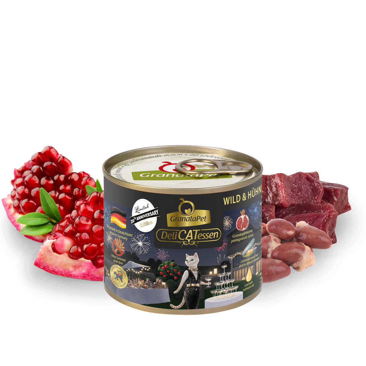 GranataPet DeliCatessen Cat Wet Food - 20TH Anniversary 2025-Venison & Chicken hearts