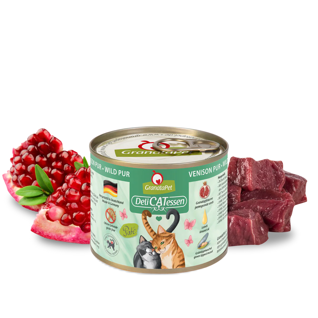GranataPet DeliCatessen Cat Wet Food - Venison pur 200g