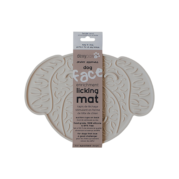 Dexypaws Dog Lick Mat White Dog Face