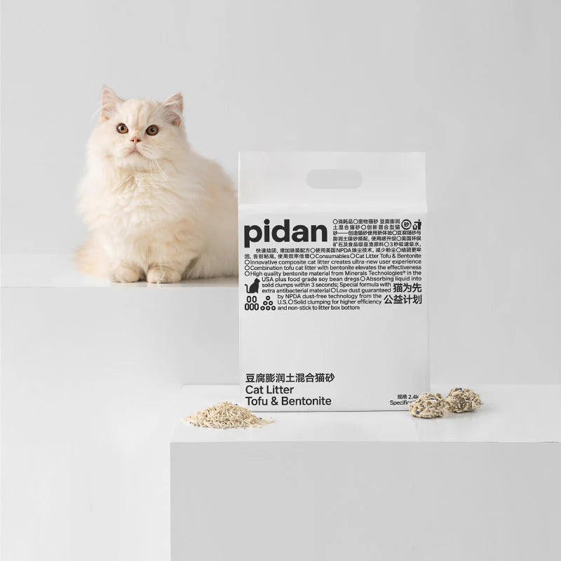 Pidan Cat Litter Tofu & Bentonite, 2.4 kg per Bag