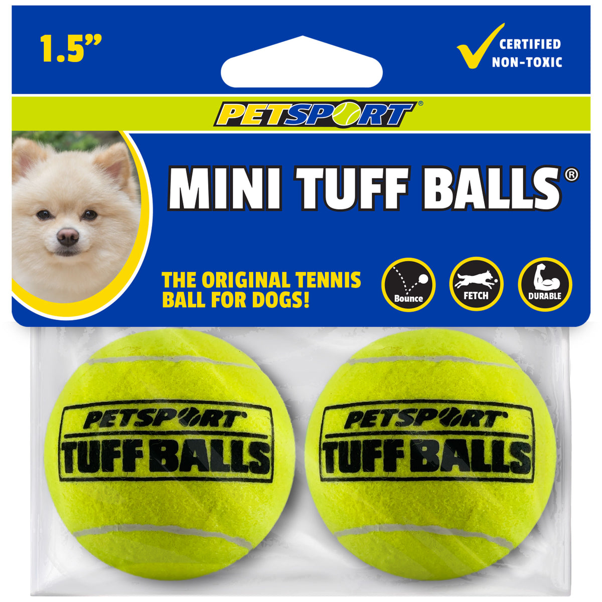 Petsport Mini Tuff Ball 1.5 in 2 pack