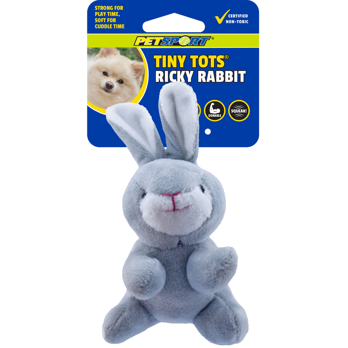 Petsport Tiny Tots Barn Buddies Ricky Rabbit plush dog toy