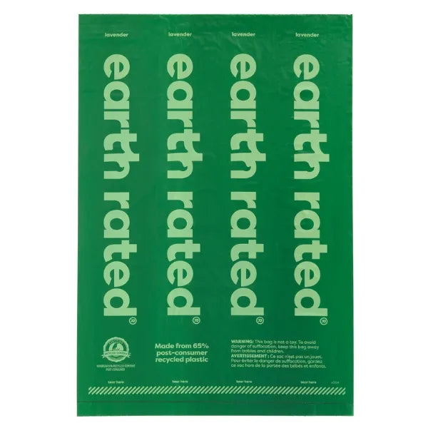 EARTH RATED Scented Refill Bags Lavender | 21 Rolls 315 Bags