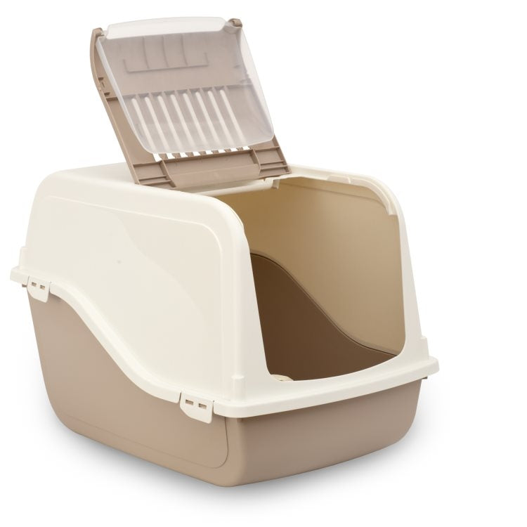 BERGAMO Ariel Litter Covered Pan w/Scoop Mocaccino