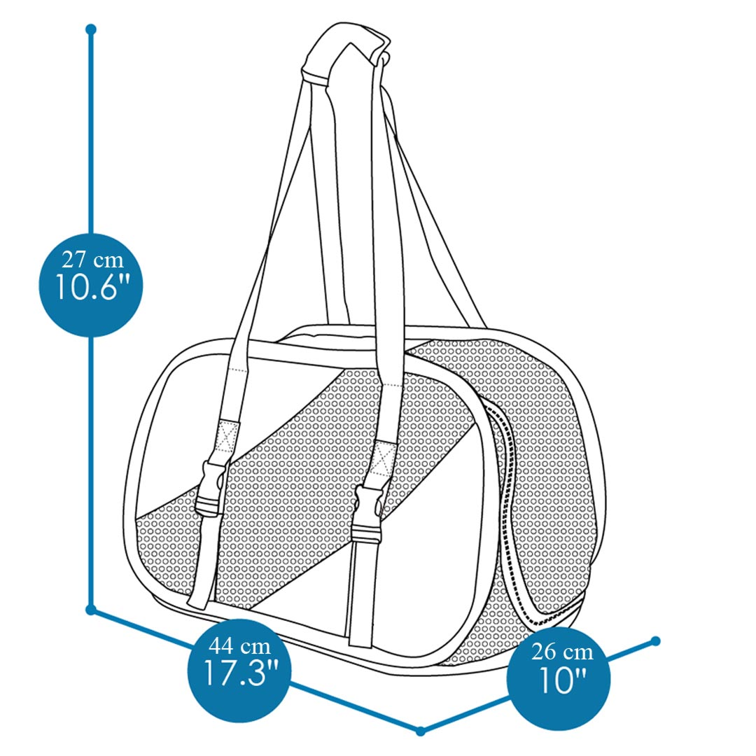 Ibiyaya Flying Pal Foldable Travel Carrier (Black/blue) FC1702-Su
