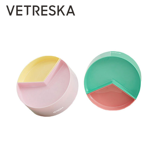 Vetreska Plastic pet bowl- pomelo/melon