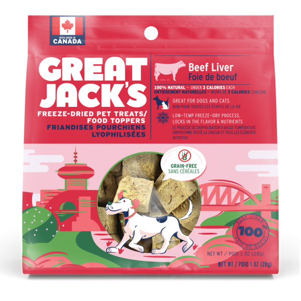 Great Jack's Dog Treats FD Raw Beef Liver 28g
