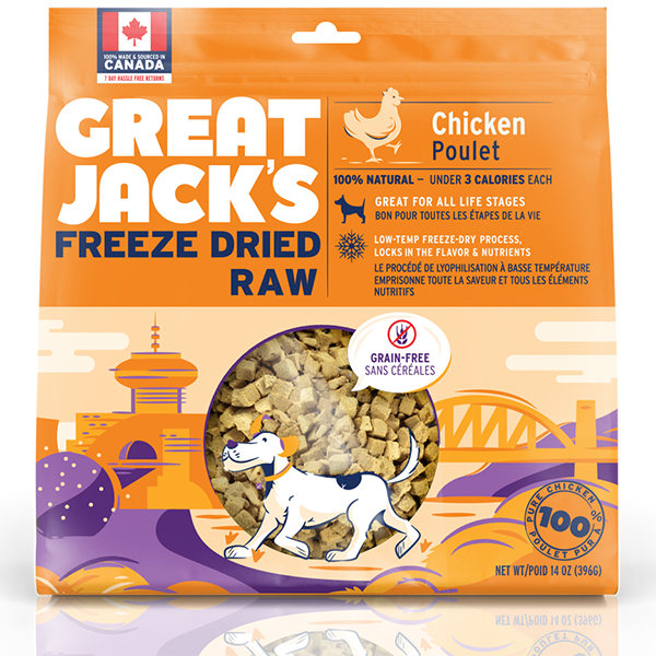 Great Jack's Dog Treats FD Raw Chicken 396g