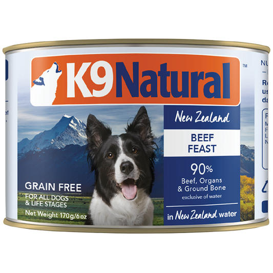 K9 Natural Dog Beef 12/6oz Cans