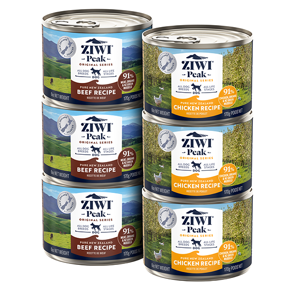 ZIWI Peak Dog Beef/Chicken Variety Pack 6/6oz Cans