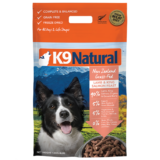 K9 Natural Dog Freeze-Dried Lamb & King Salmon 4lb