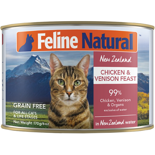 Feline Natural Cat Chicken & Venison 12/6oz Cans