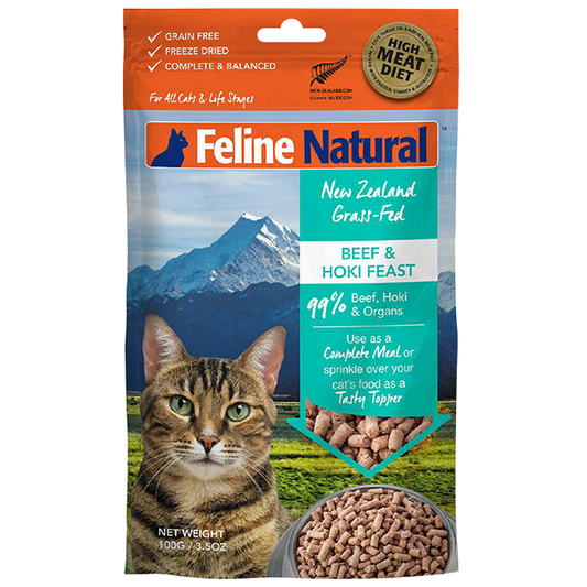 Feline Natural Cat Freeze-Dried Beef & Hoki 3.5oz