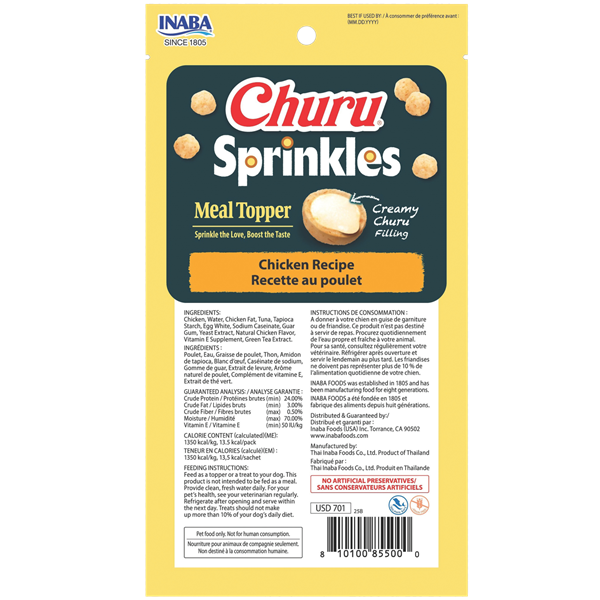 Inaba Churu Sprinkles DOG Chicken 3pk