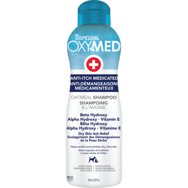TropiClean OxyMed Medicated Anti-Itch Oatmeal Shampoo 20 oz