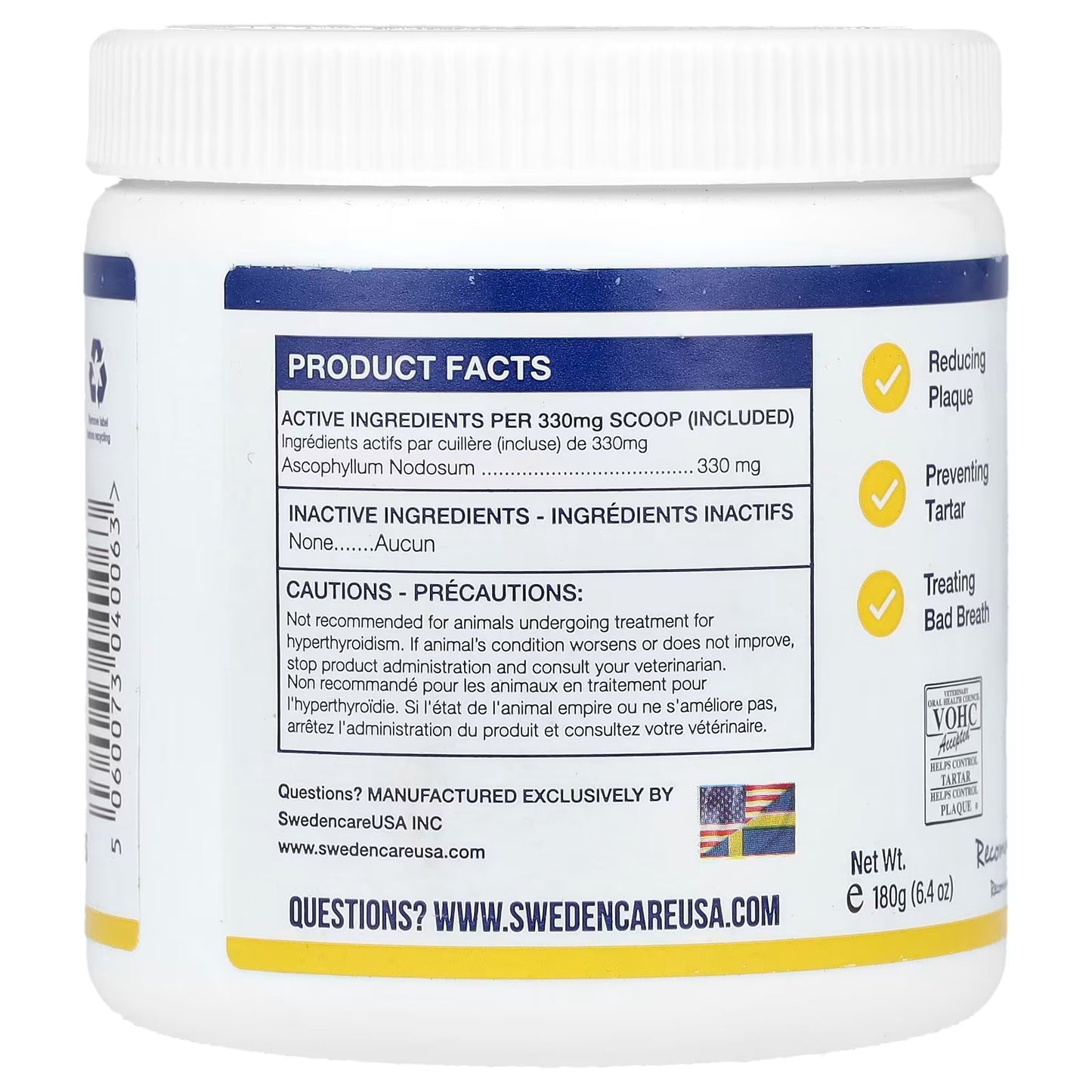 PLAQUEOFF by SwedenCare ProDen PlaqueOff 180g Mini-Tub