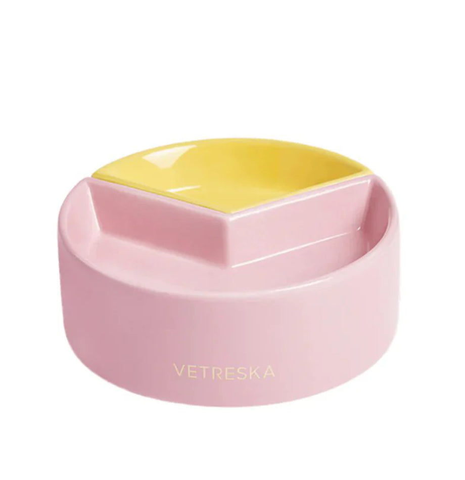 Vetreska Plastic pet bowl- pomelo/melon