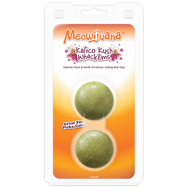 Meowijuana Cat Compressed Catnip Ball Refill Kalico Kush 2pk