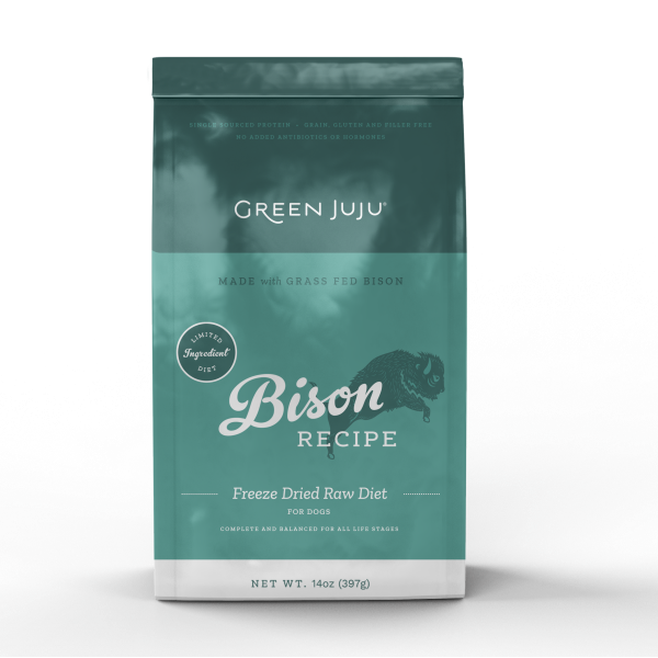 Green Juju Dog Freeze Dried Raw Bison 14 oz