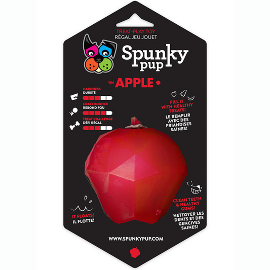 Spunky Pup Treat Holding Apple Toy