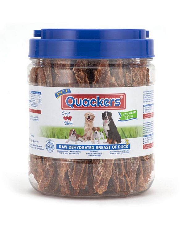PCI Quackers - 100% Breast of Duck (1lb. Canister)