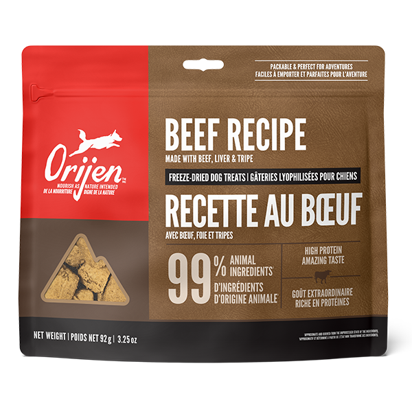 ORIJEN Dog Treats Freeze-Dried Ranch-Raised Beef 92g