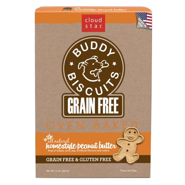 Buddy Biscuits Dog GF Oven Baked Crunchy Peanut butter 14 oz