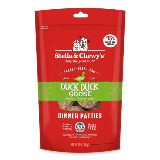 Stella&Chewys Dog FD Duck Duck Goose Patties 14 oz
