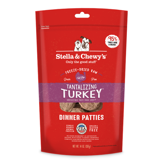 Stella&Chewys Dog FD Tantalizing Turkey Patties 14 oz
