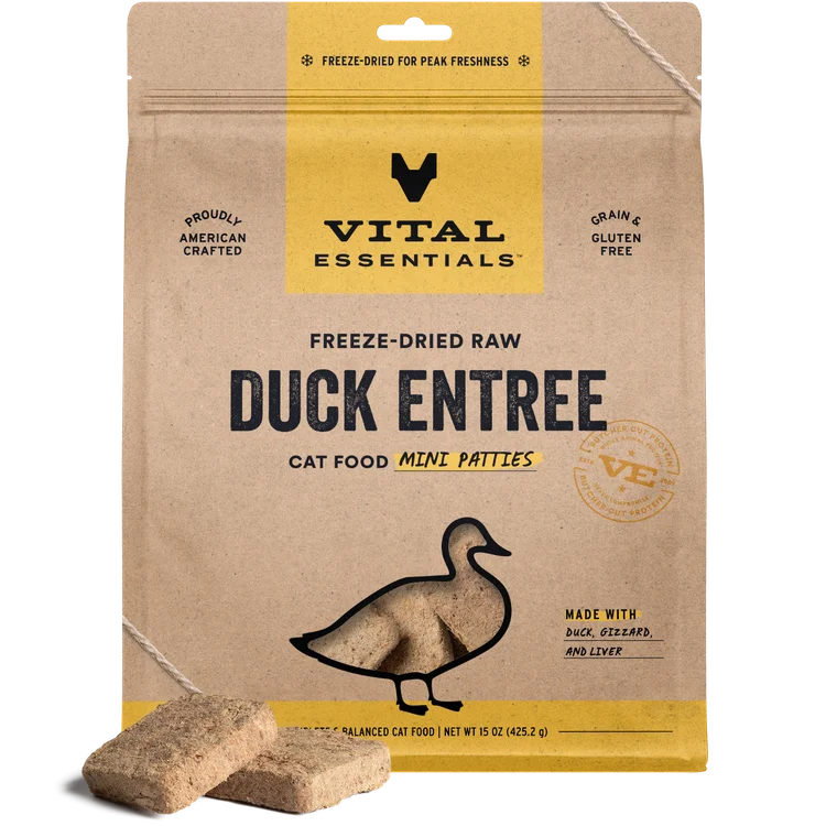 VITAL ESSENTIALS FD Raw Duck Mini Patties | Cat