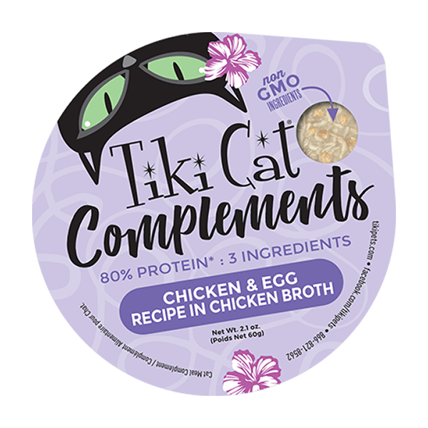 Tiki Cat Complements Wet Topper Chicken & Egg