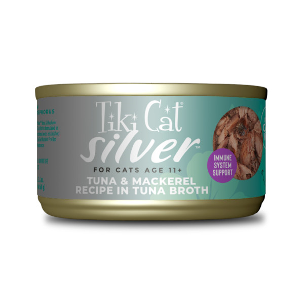 Tiki Cat Silver 11+ Tuna & Mackerel in Tuna Broth