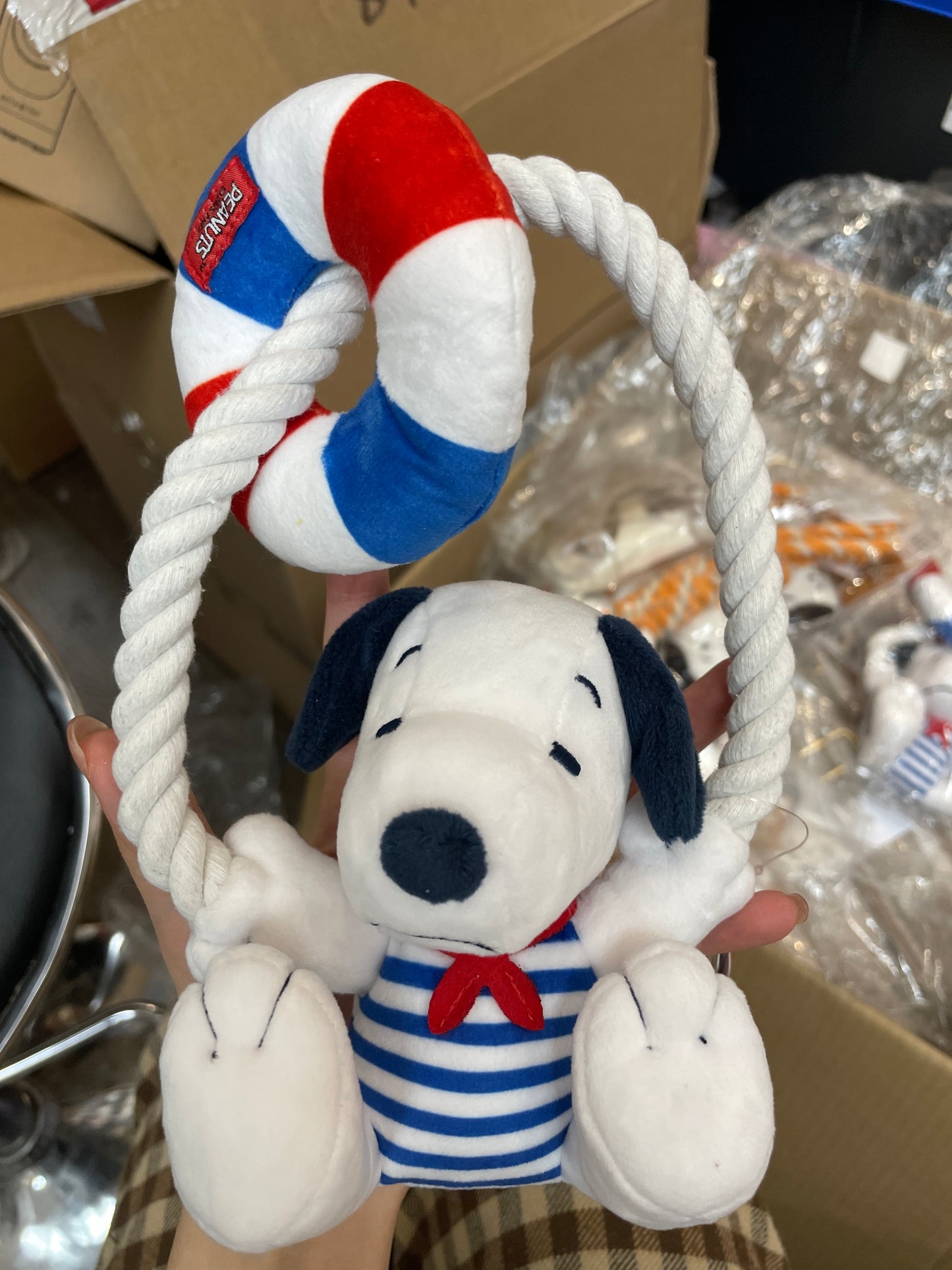 peanuts dog toy