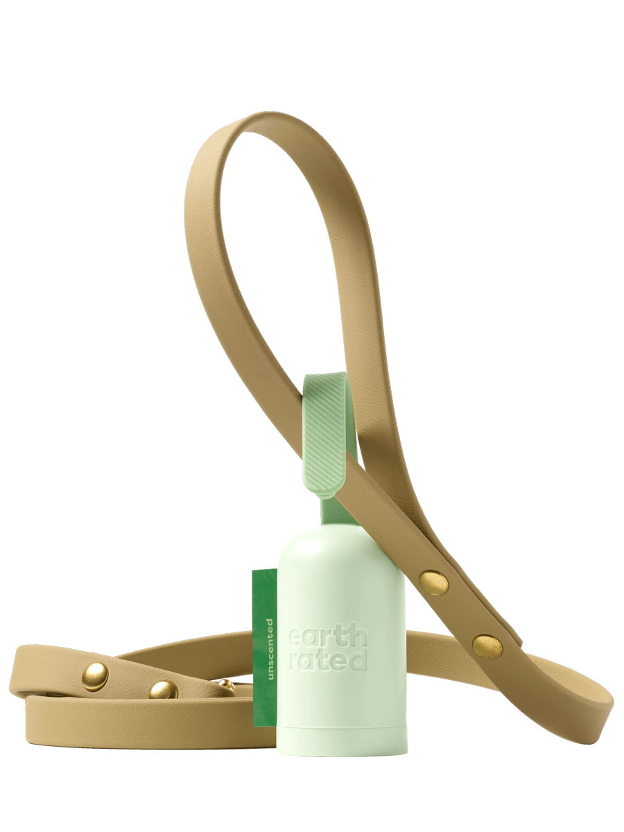 Earth Rated Leash Poop Bag Dispenser 2.0 with 15 Unscented Bags