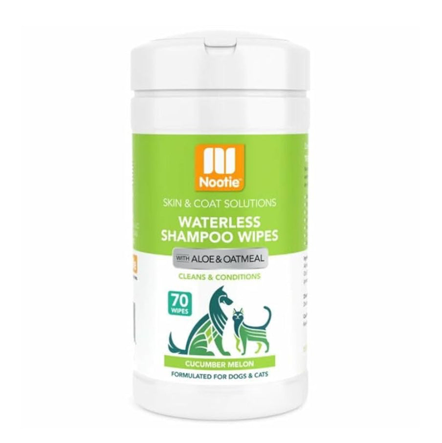 Nootie waterless shampoo wipes with aloe and oatmeal 70wipes