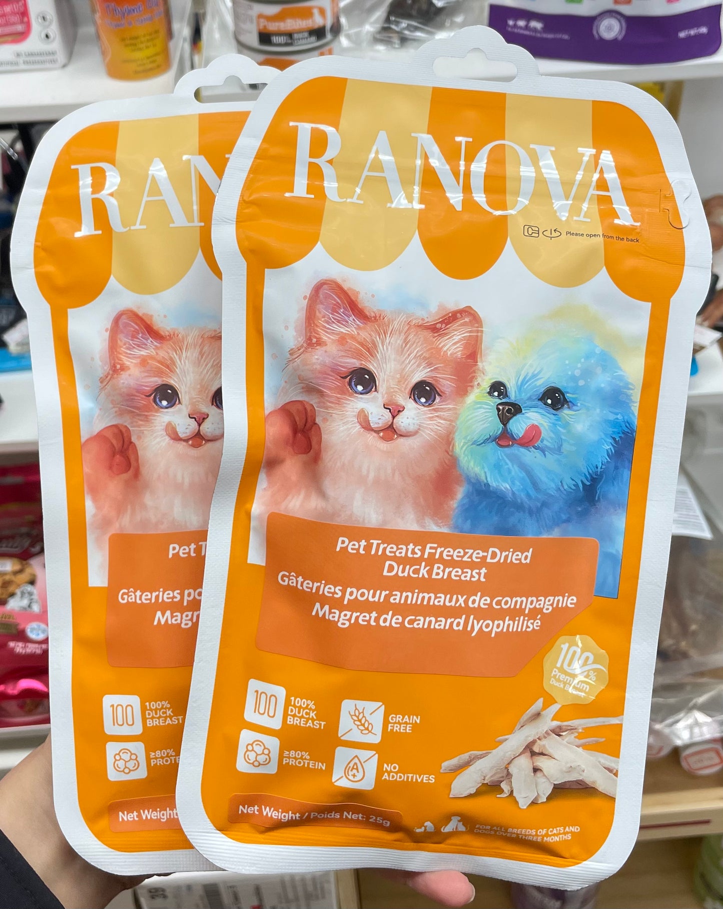 RANOVA freeze-dried duck breast 25g