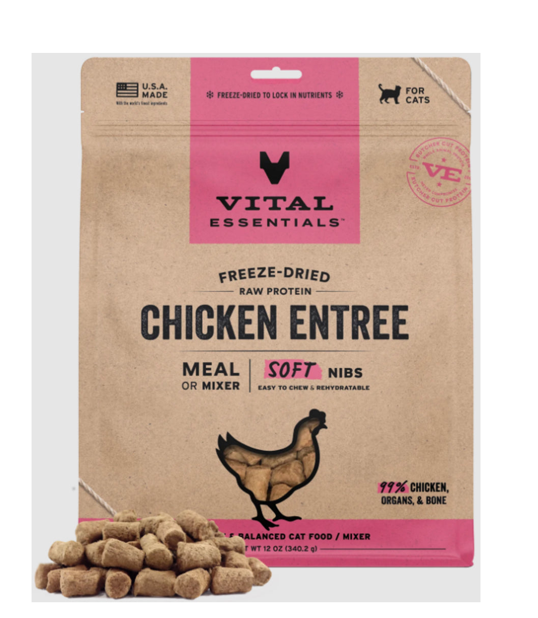 FD Raw Chicken Entree&Mixer Soft Nibs 12OZ | Cat