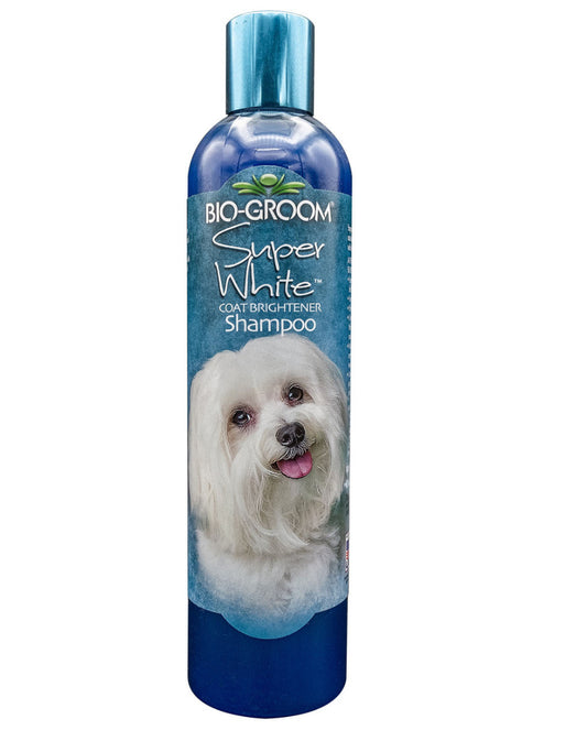 BIO-GROOM Super White Coat Brightener Shampoo 12OZ