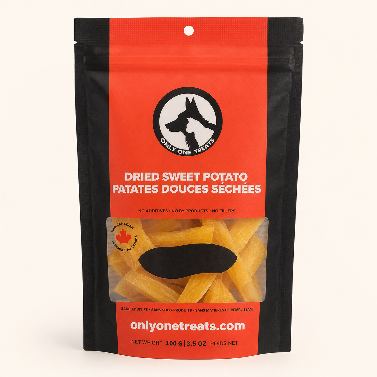 Only One Treat Dried Sweet Potato for Dogs & Cats 100 g
