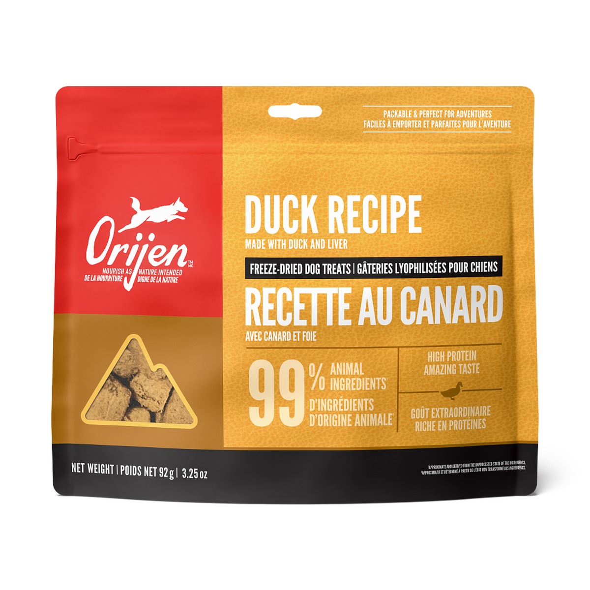 ORIJEN Duck Recipe Freeze-Dried Dog Treats – official product image 1