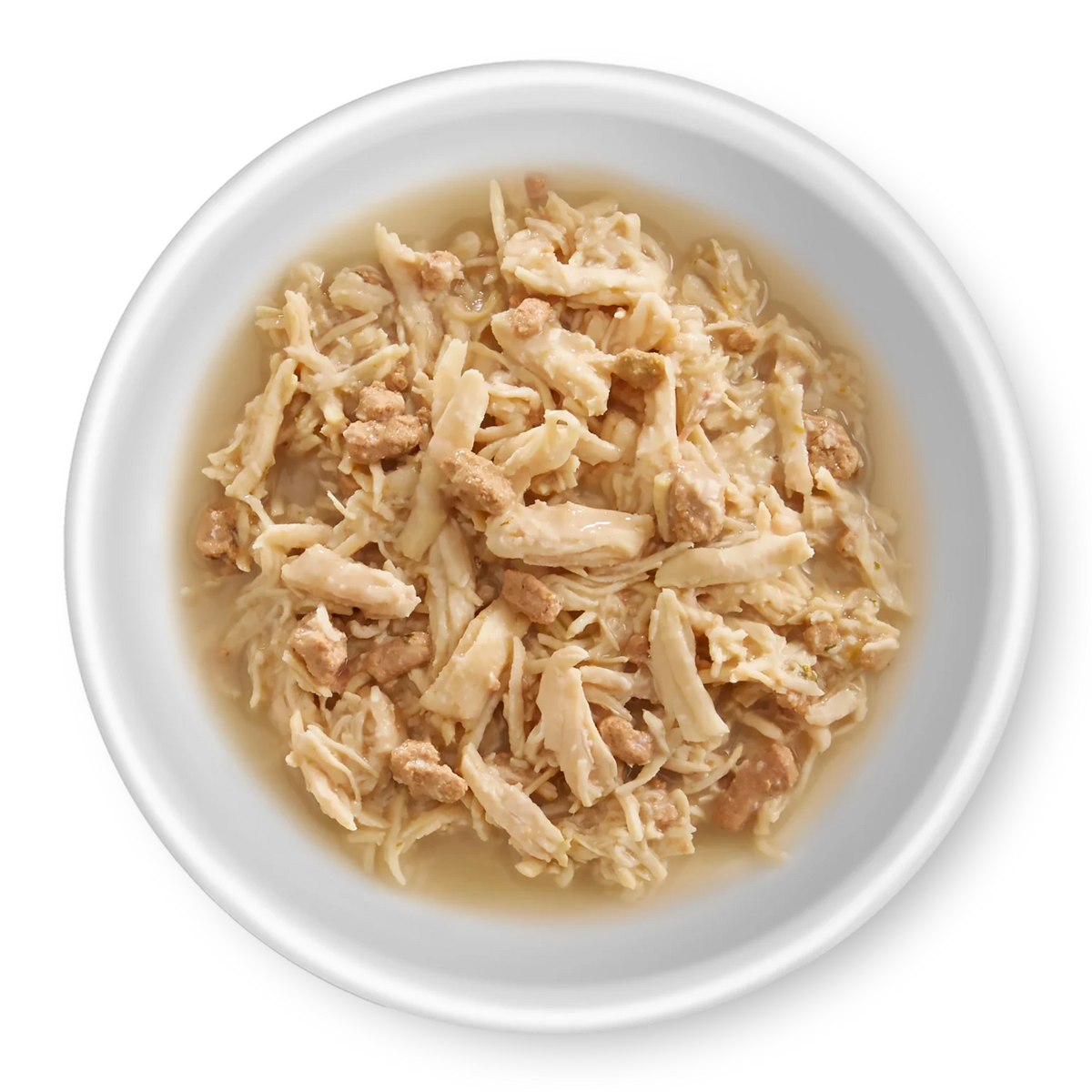 RAWZ Shredded Chicken Recipe Wet Cat Food – in bowl