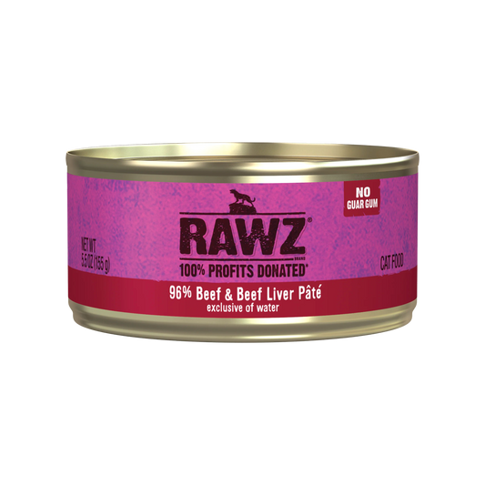 RAWZ 96% Beef & Beef Liver 24/155g