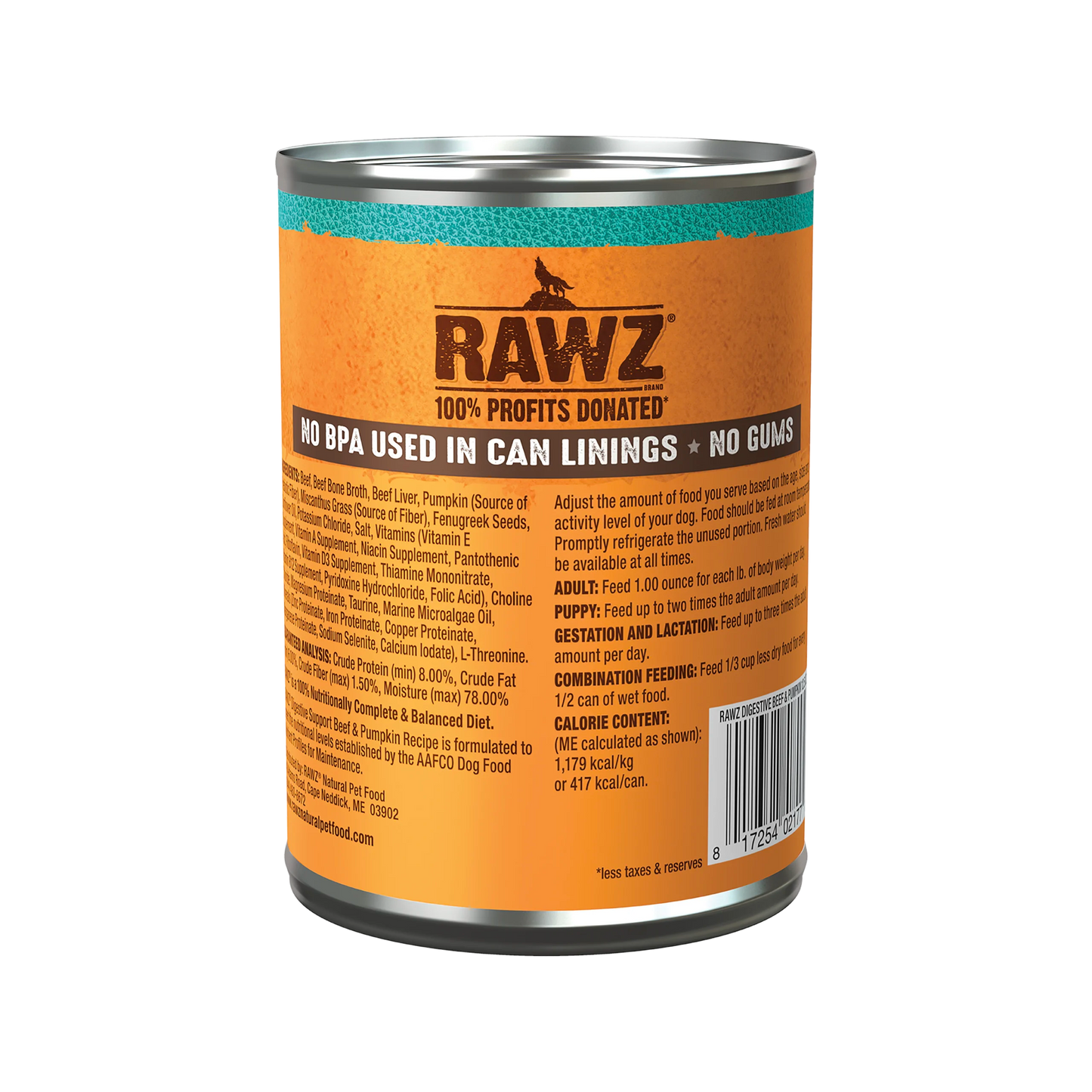RAWZ Digestive Beef & Pumpkin 12/12.5oz