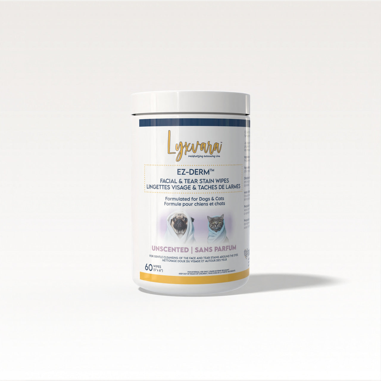 LYXVARA by SwedenCare EZ-Derm Facial & Tear Stain Wipes