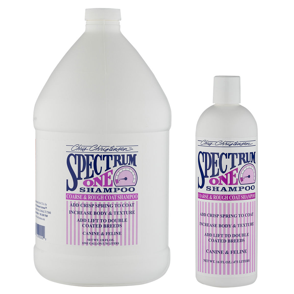 Chris Christensen Spectrum One Coarse & Rough Coat Shampoo 16 oz and gallon