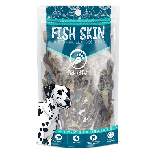 TICKLED PET Icelandic CodFish Skin Twists - 8 oz