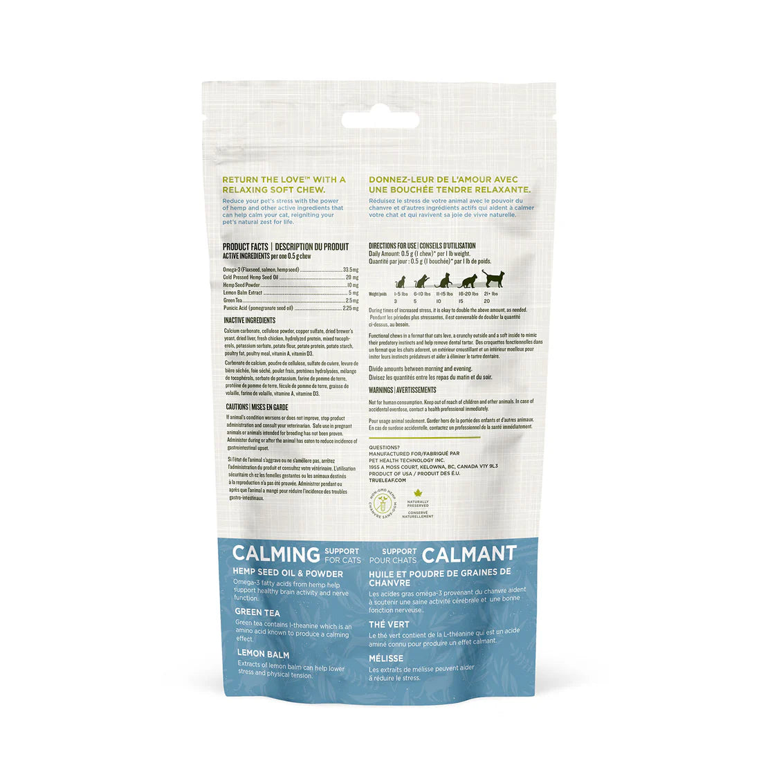 TRUELEAF PET CARE Calming Support Chews for Cats - 50g